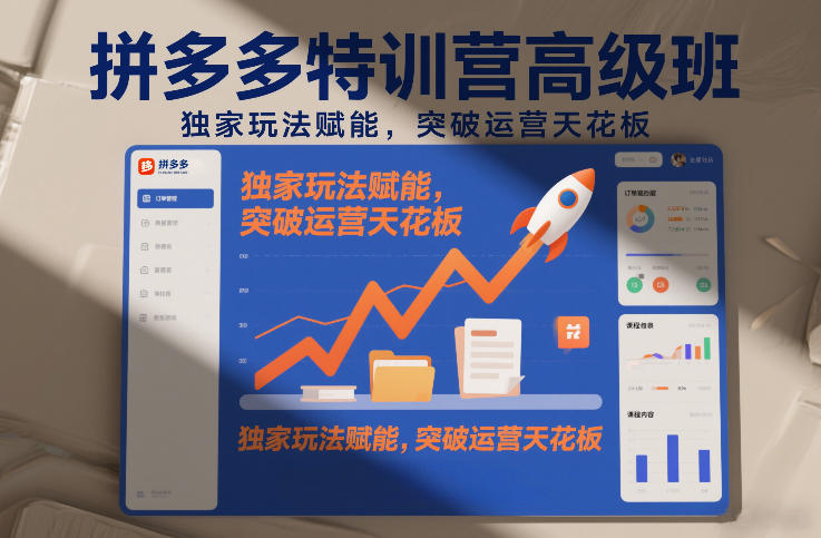 拼多多特训营高阶班，独家玩法赋能，突破运营天花板(更新26年1月)-天云资源网
