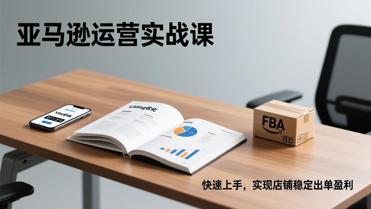 亚马逊运营实战课，Listing优化、Vine秒杀、FBA发货，快速上手，实现店铺稳定出单盈利-天云资源网