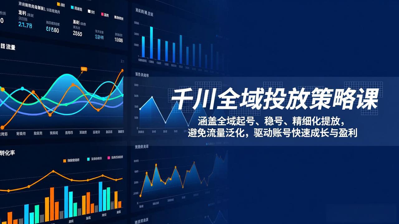 千川全域投放策略课：涵盖全域起号、稳号、精细化投放，避免流量泛化，驱动账号快速成长与盈利-天云资源网