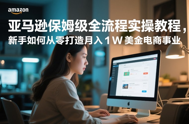 亚马逊保姆级全流程实操教程，新手如何从零打造月入1W美金电商事业-天云资源网