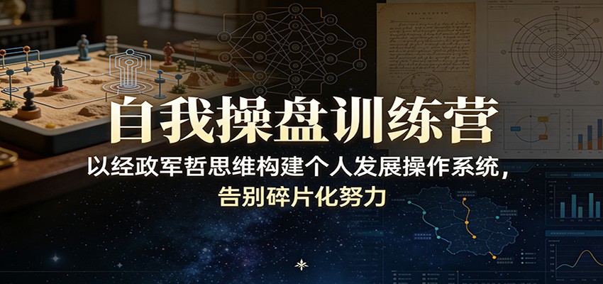 自我操盘训练营：以经政军哲思维构建个人发展操作系统，告别碎片化努力-天云资源网