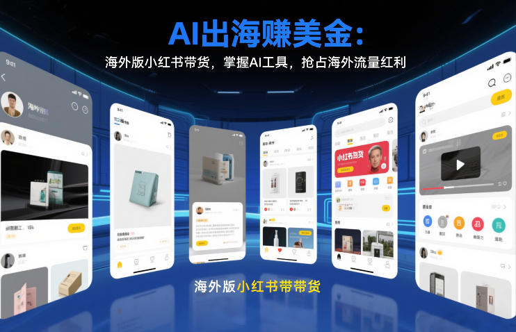 AI出海賺美金：海外版小红书带货，掌握AI工具，抢占海外流量红利(更新2026)-天云资源网