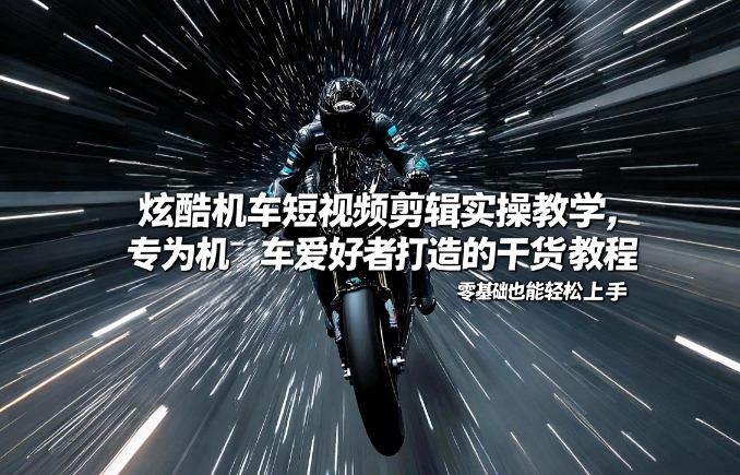 炫酷机车短视频剪辑实操教学，专为机车爱好者打造的干货教程，零基础也能轻松上手-天云资源网