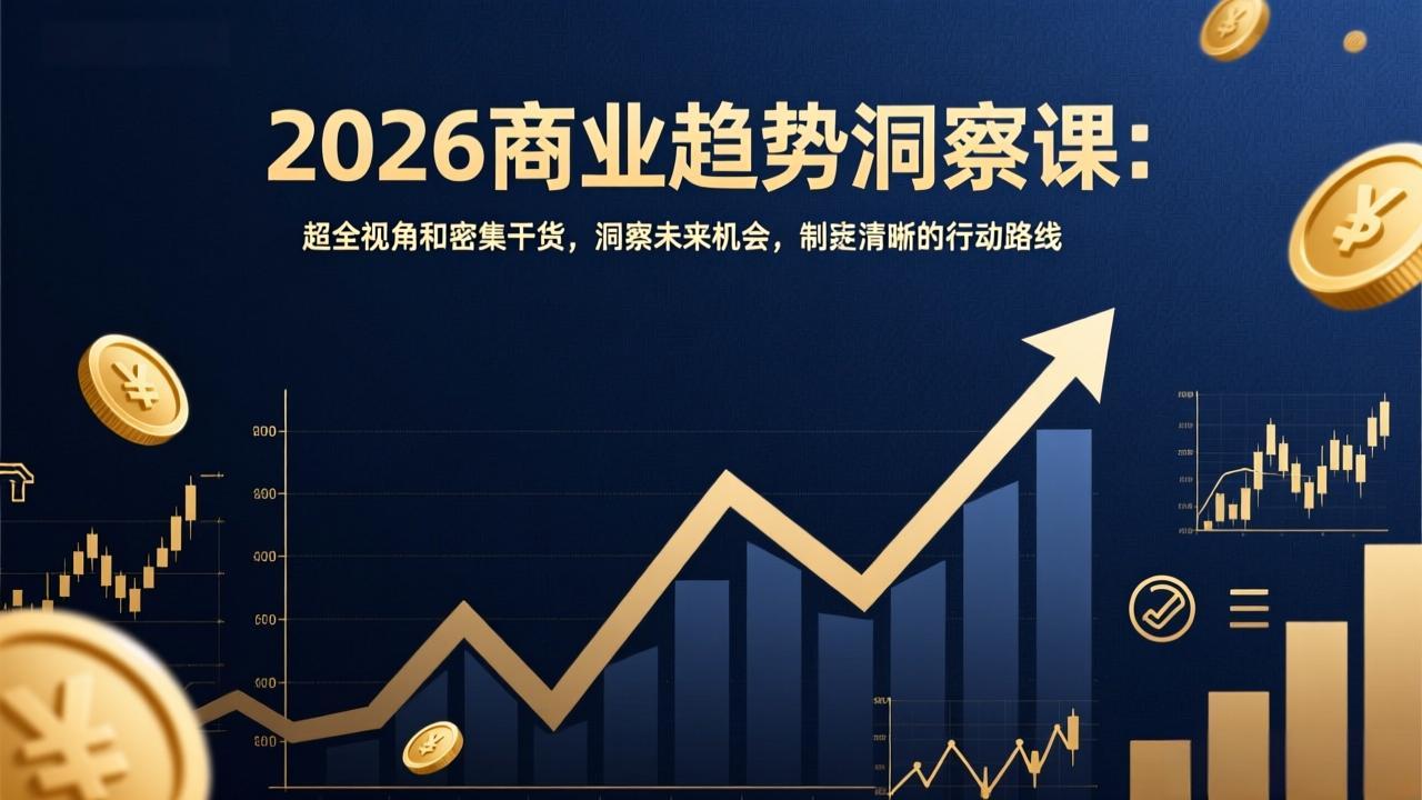 2026商业趋势洞察课：超全视角和密集干货，洞察未来机会，制定清晰的行动路线-天云资源网