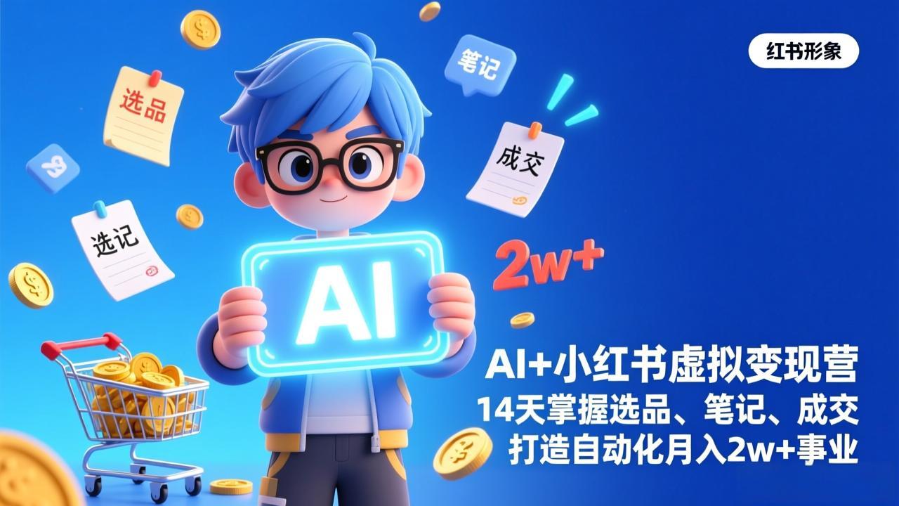 AI+小红书虚拟变现营(完结-天云资源网
