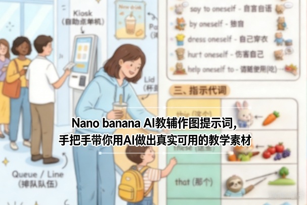 Nano banana AI教辅作图提示词，手把手带你用AI做出真实可用的教学素材-天云资源网