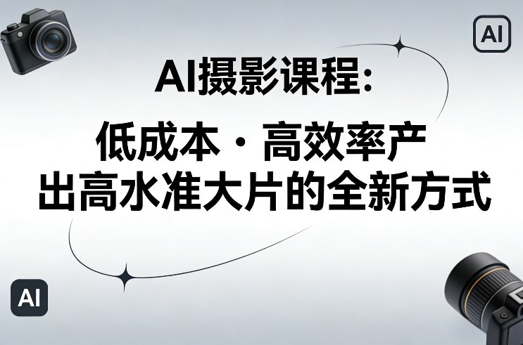 AI摄影课程，低成本高效率产出高水准大片的全新方式-天云资源网