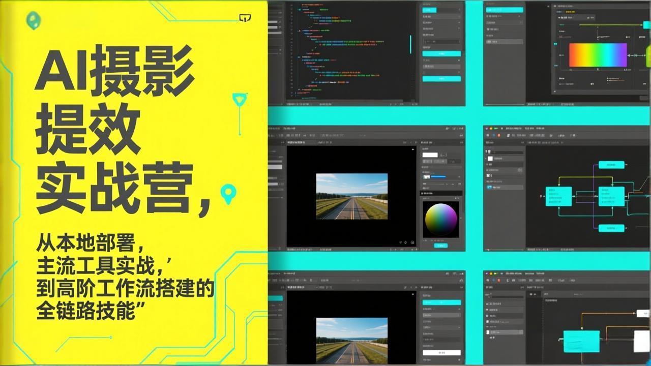 AI+摄影提效实战营，从本地部署，主流工具实战，到高阶工作流搭建的全链路技能-天云资源网