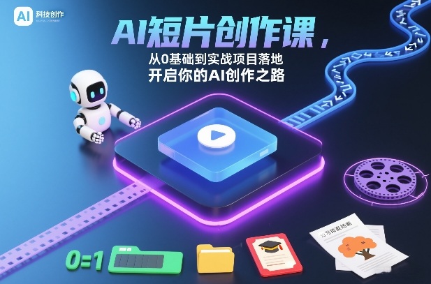 AI短片创作课，从0基础到实战项目落地，开启你的AI创作之路(更新)-天云资源网