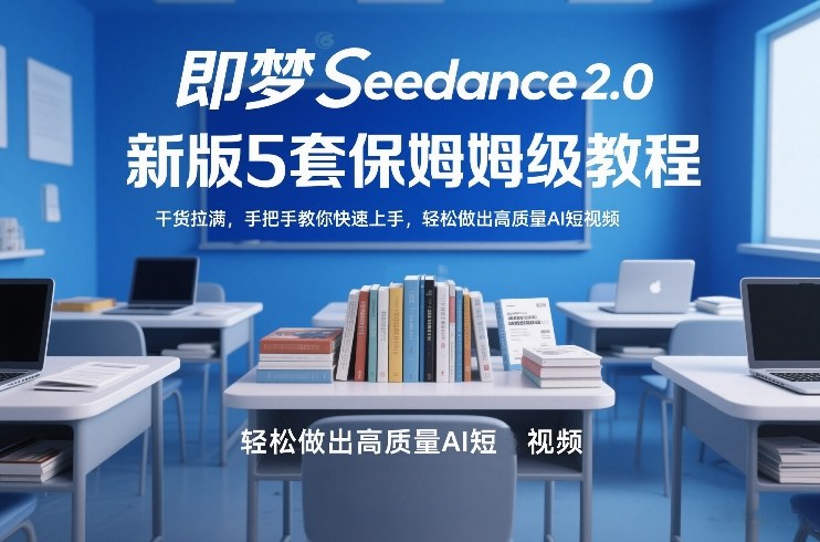 即梦Seedance2.0新版5套保姆级教程，干货拉满，手把手教你快速上手，轻松做出高质量AI短视频-天云资源网