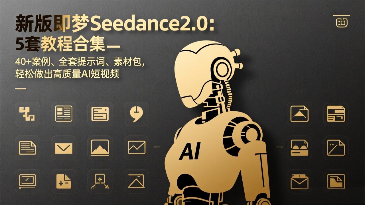 新版即梦Seedance2.0：5套教程合集，40+案例、全套提示词、素材包，轻松做出高质量AI短视频-天云资源网