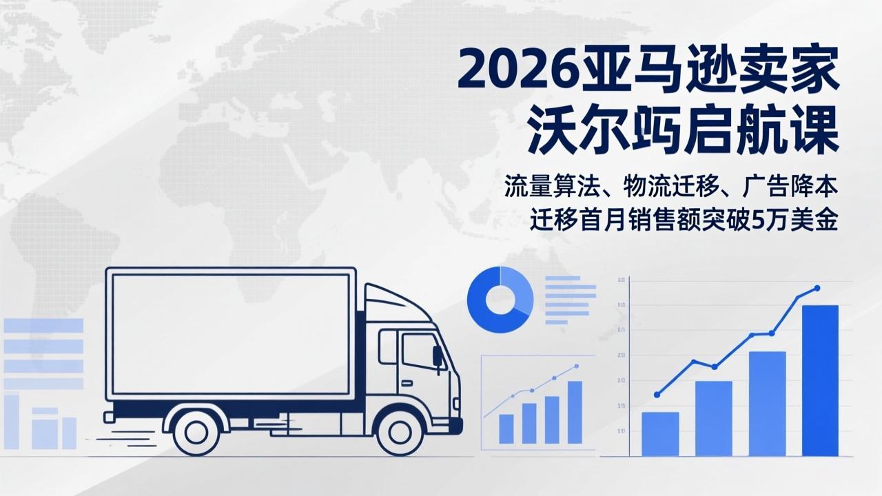 2026亚马逊卖家沃尔玛启航课，流量算法、物流迁移、广告降本，迁移首月销售额突破5万美金-天云资源网