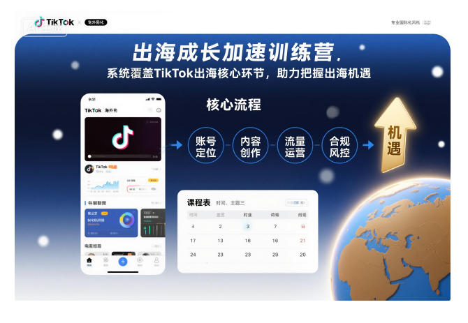 出海成长加速训练营，系统覆盖TikTok出海核心环节，助力把握出海机遇(更新)-天云资源网