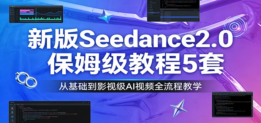 新版Seedance2.0保姆级教程5套：从基础到影视级AI视频全流程教学-天云资源网