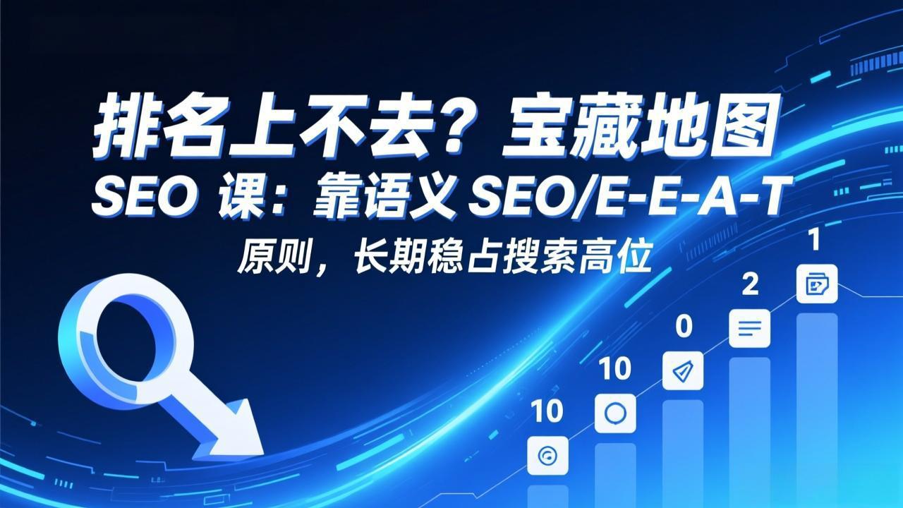 排名上不去？宝藏地图 SEO 课：靠语义 SEO+E-E-A-T 原则，长期稳占搜索高位-天云资源网