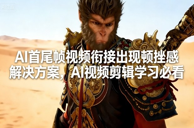 AI首尾帧视频衔接出现顿挫感解决方案，AI视频剪辑学习必看-天云资源网