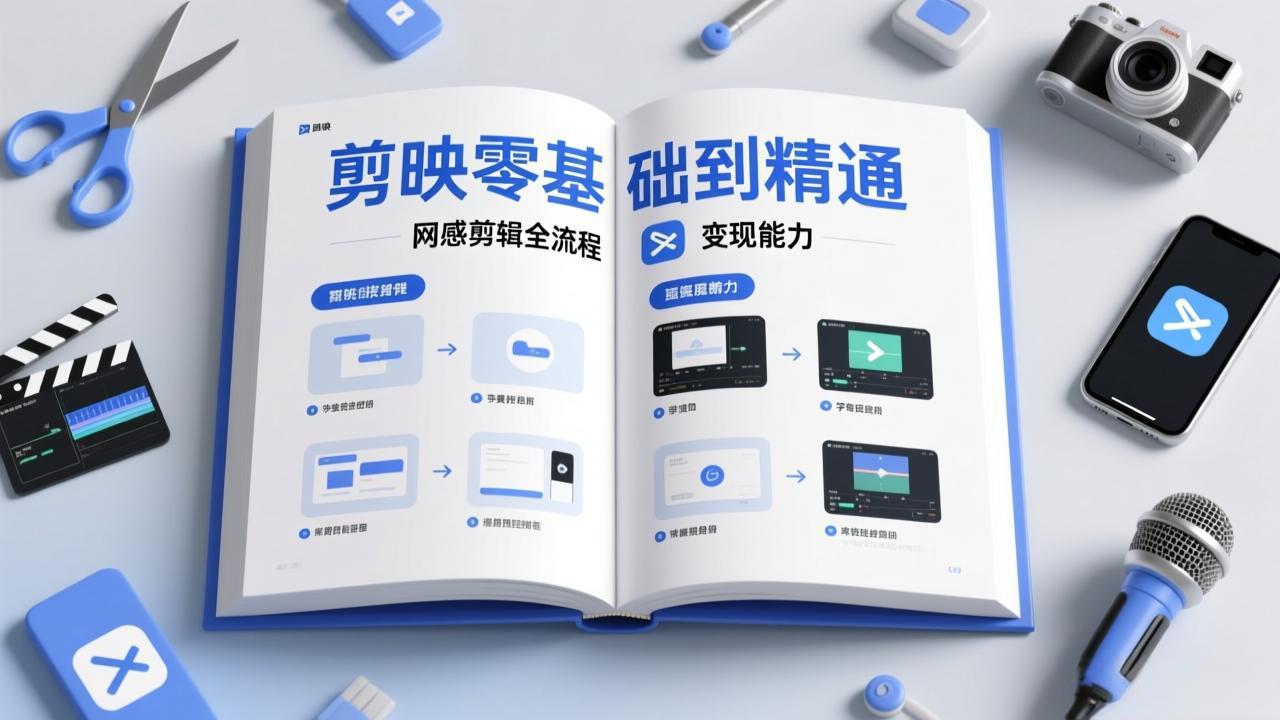 剪映零基础也能快速上手，从入门到精通掌握网感剪辑全流程，掌握能直接变现的剪辑能力-天云资源网