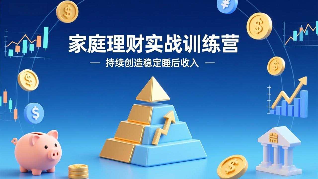 家庭理财实战训练营：从0到1建体系，三阶进阶层层递进，助你持续创造稳定睡后收入-天云资源网