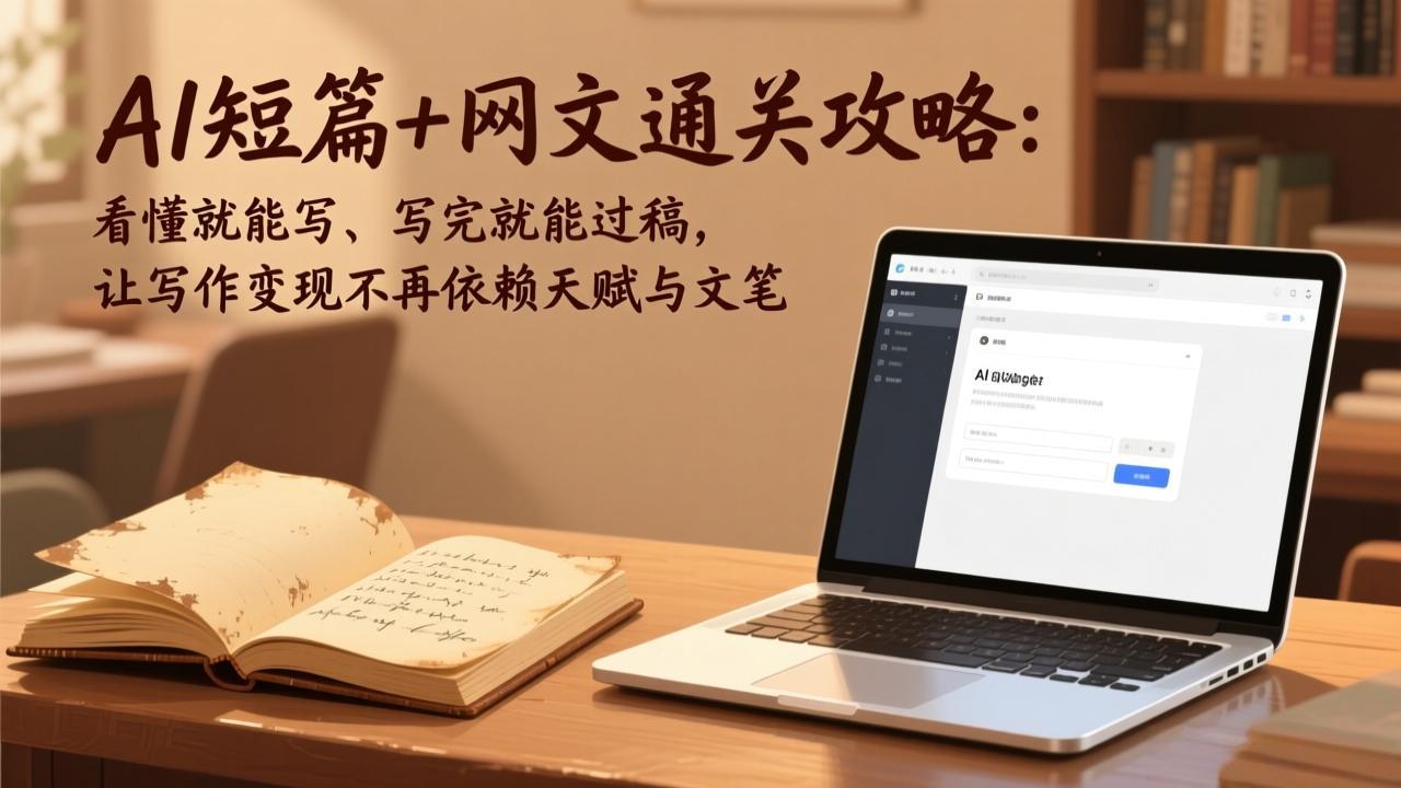 AI短篇+网文通关攻略：看懂就能写、写完就能过稿，让写作变现不再依赖天赋与文笔-天云资源网