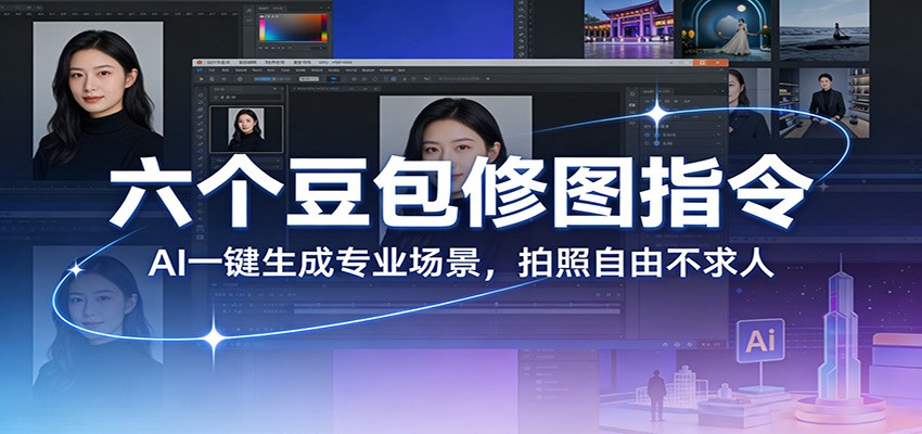 六个豆包修图指令：AI 一键生成专业场景，拍照自由不求人-天云资源网