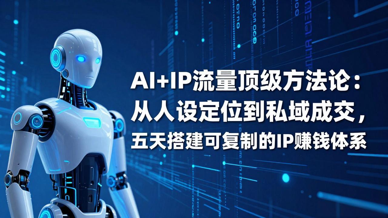 AI+IP顶级方法论：从人设定位到私域成交，五天搭建可复制的IP赚钱体系-天云资源网