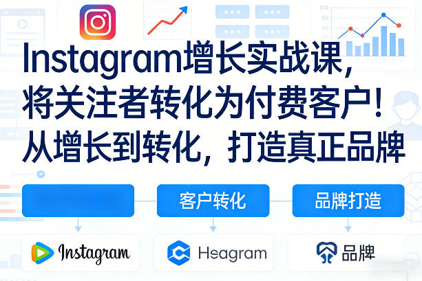 Instagram增长实战课，将关注者转化为付费客户！从增长到转化，打造真正品牌(双语字幕)-天云资源网