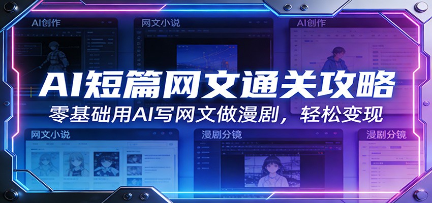 AI短篇网文通关攻略：零基础用AI写网文做漫剧，轻松变现-天云资源网