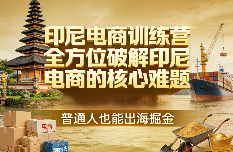 印尼电商训练营，全方位破解印尼电商的核心难题，普通人也能出海掘金-天云资源网