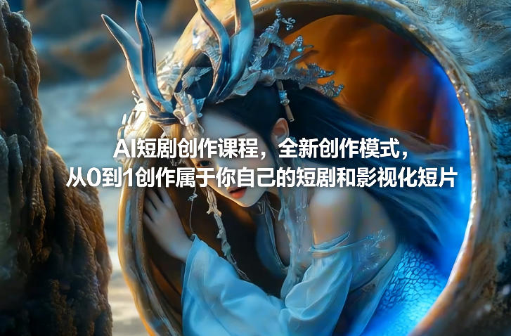 AI短剧创作课程，全新创作模式，从0到1创作属于你自己的短剧和影视化短片-天云资源网