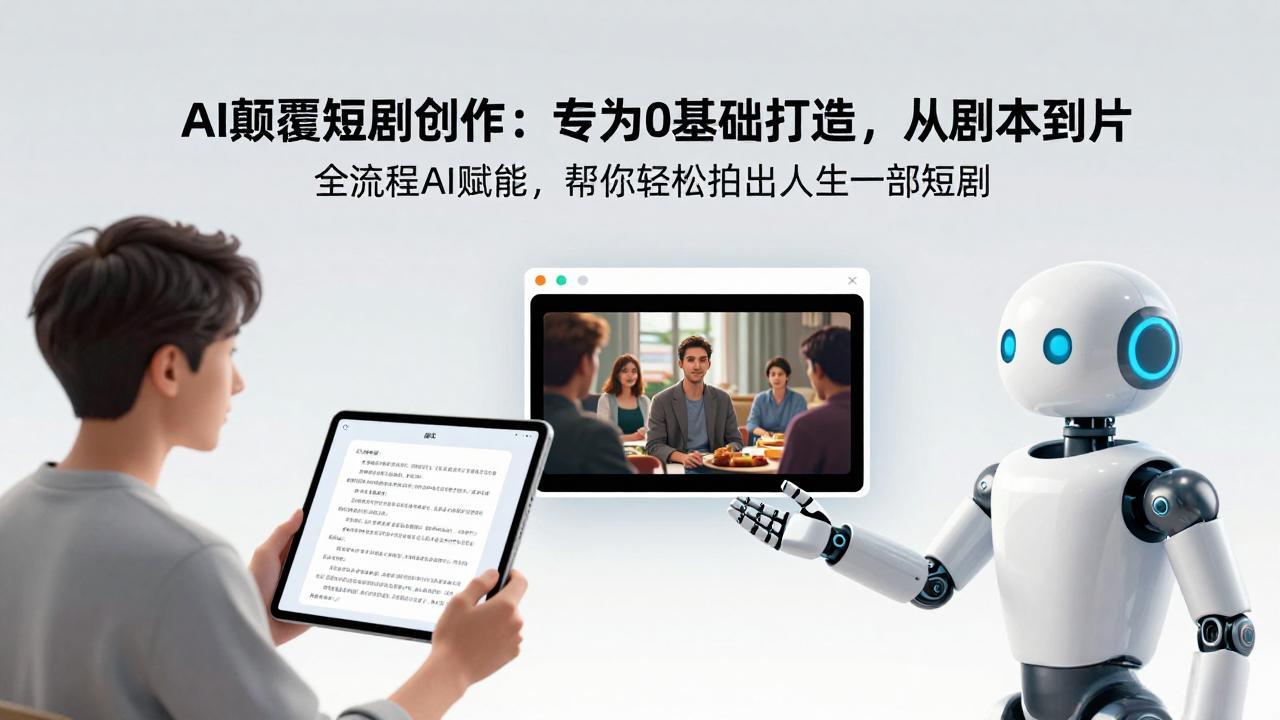 AI颠覆短剧创作：专为0基础打造，从剧本到成片全流程AI赋能，帮你轻松拍出人生第一部短剧-天云资源网
