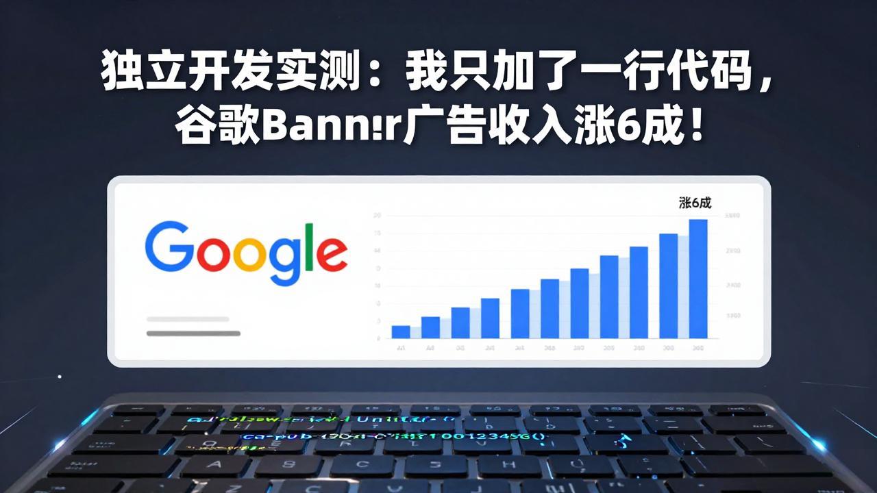 付费文章：独立开发实测：我只加了一行代码，谷歌Banner广告收入涨6成！-天云资源网