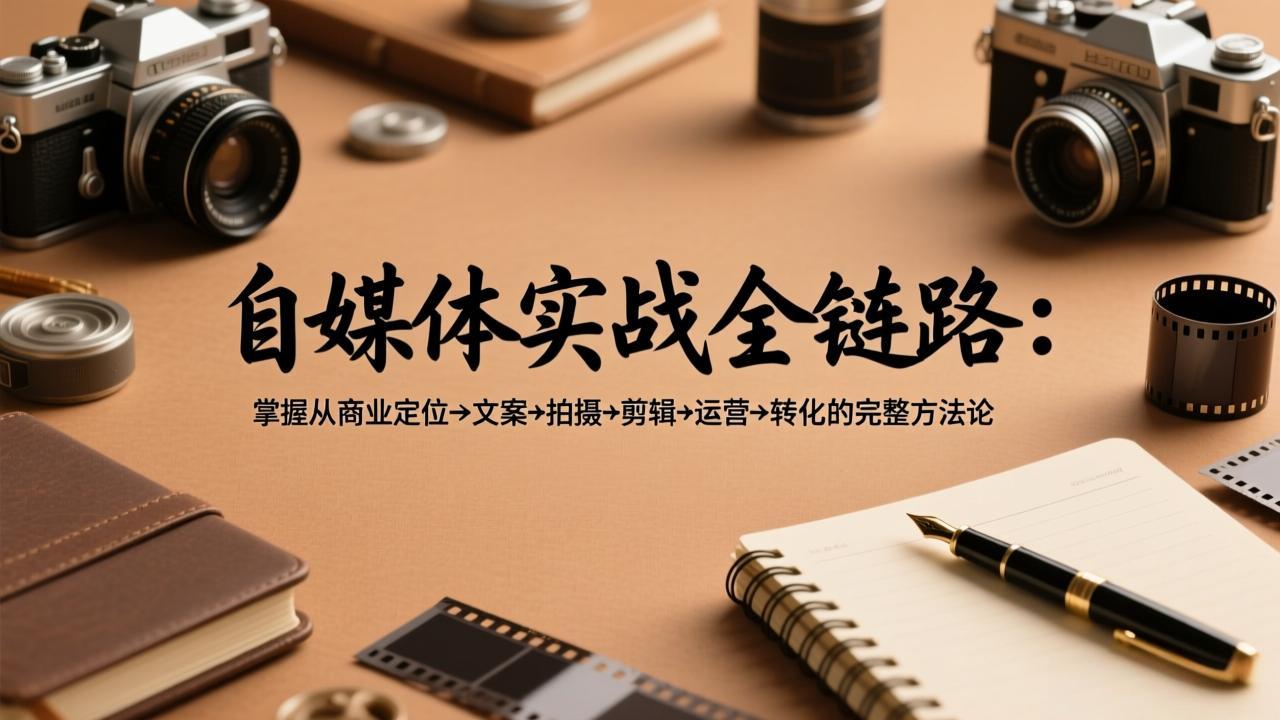 自媒体实战全链路：掌握从商业定位→文案→拍摄→剪辑→运营→转化的完整方法论-天云资源网