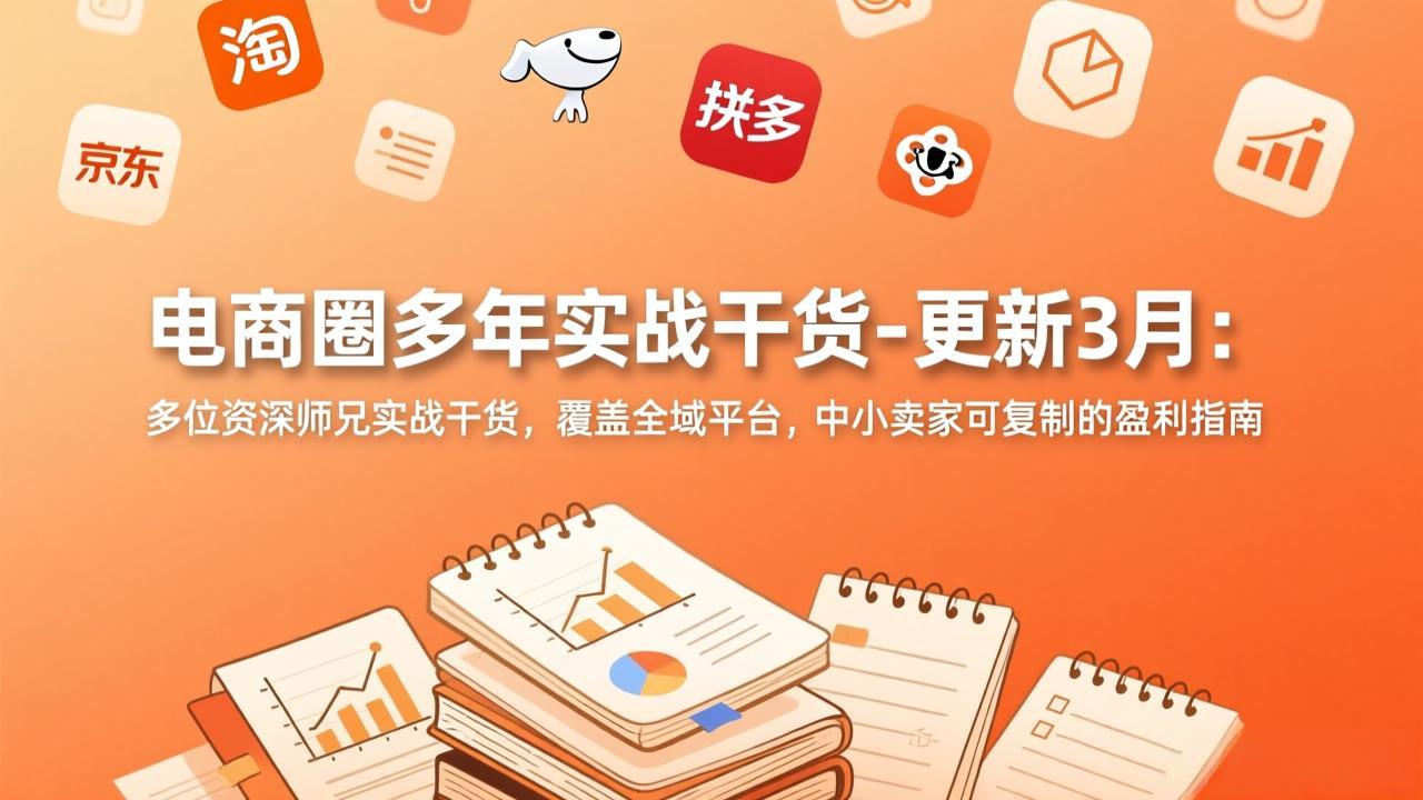 电商圈多年实战干货-更新3月：多位资深师兄实战干货，覆盖全域平台，中小卖家可复制的盈利指南-天云资源网