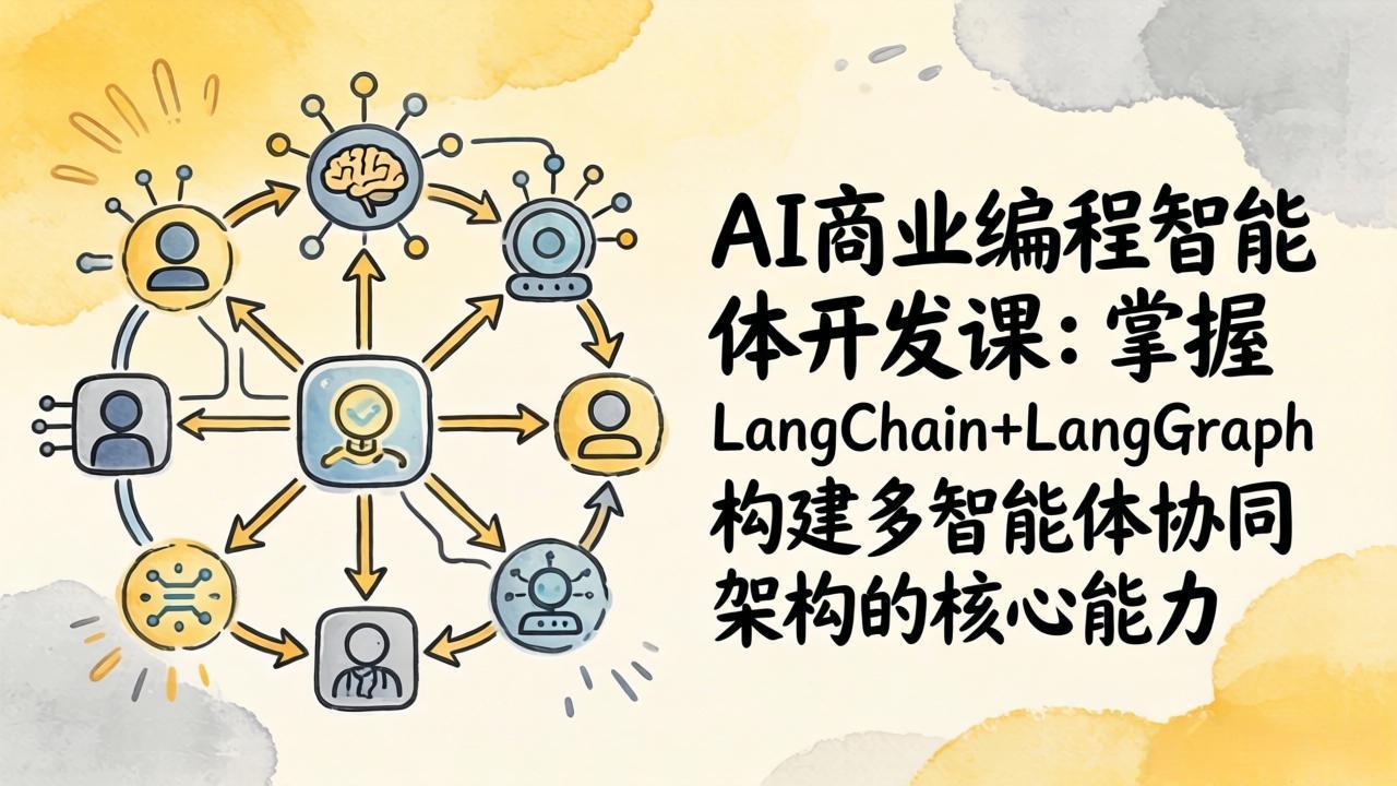 AI商业编程智能体开发课：掌握LangChain+LangGraph构建多智能体协同架构的核心能力-天云资源网