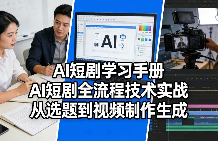 AI短剧学习手册，AI短剧全流程技术实战，从选题到视频制作生成-天云资源网