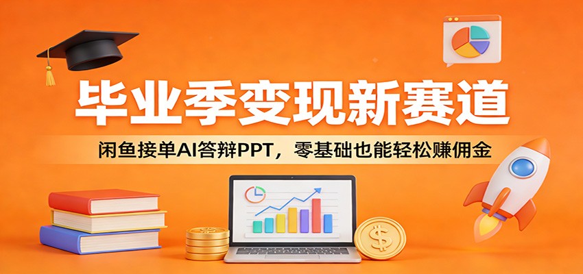毕业季变现新赛道：闲鱼接单AI答辩PPT，零基础也能轻松赚佣金-天云资源网