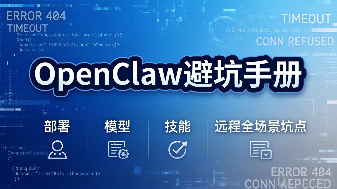 OpenClaw避坑手册：部署+模型+技能+远程全场景坑点，一次性给你说全，少走弯路-天云资源网