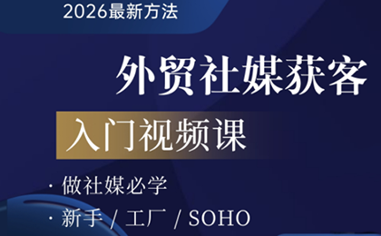 2026外贸社媒获客入门课-天云资源网