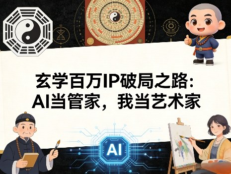 玄学百万IP破局之路：AI当管家，我当艺术家-天云资源网