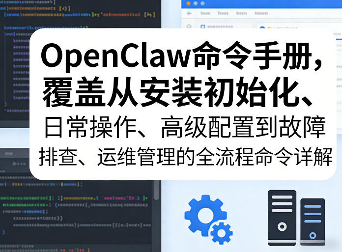 OpenClaw命令手册，覆盖从安装初始化、日常操作、高级配置到故障排查、运维管理的全流程命令详解-天云资源网