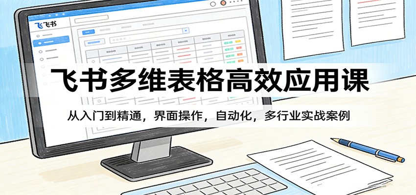 飞书多维表格高效应用课：从入门到精通，界面操作，自动化，多行业实战案例-天云资源网