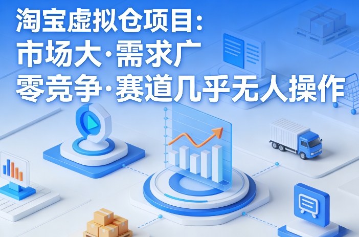 淘宝虚拟仓项目，市场大，需求广，零竞争，赛道几乎没人操作-天云资源网