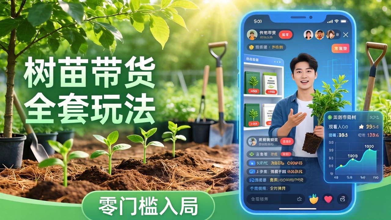 视频号AI树苗带货全套玩法：零门槛入局，掌握豆包、千问等AI工具制作树苗视频的全套流程-天云资源网