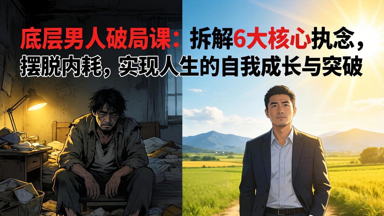 付费文章:底层男人破局课:拆解 6 大核心执念,摆脱内耗,实现人生的自我成长与突破-天云资源网