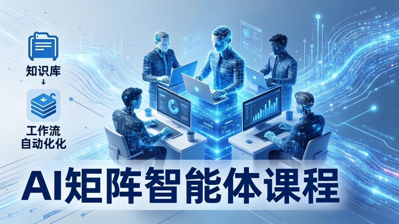 AI矩阵智能体实战：100个数字员工批量生产内容，文本知识库+工作流自动化全搞定-天云资源网