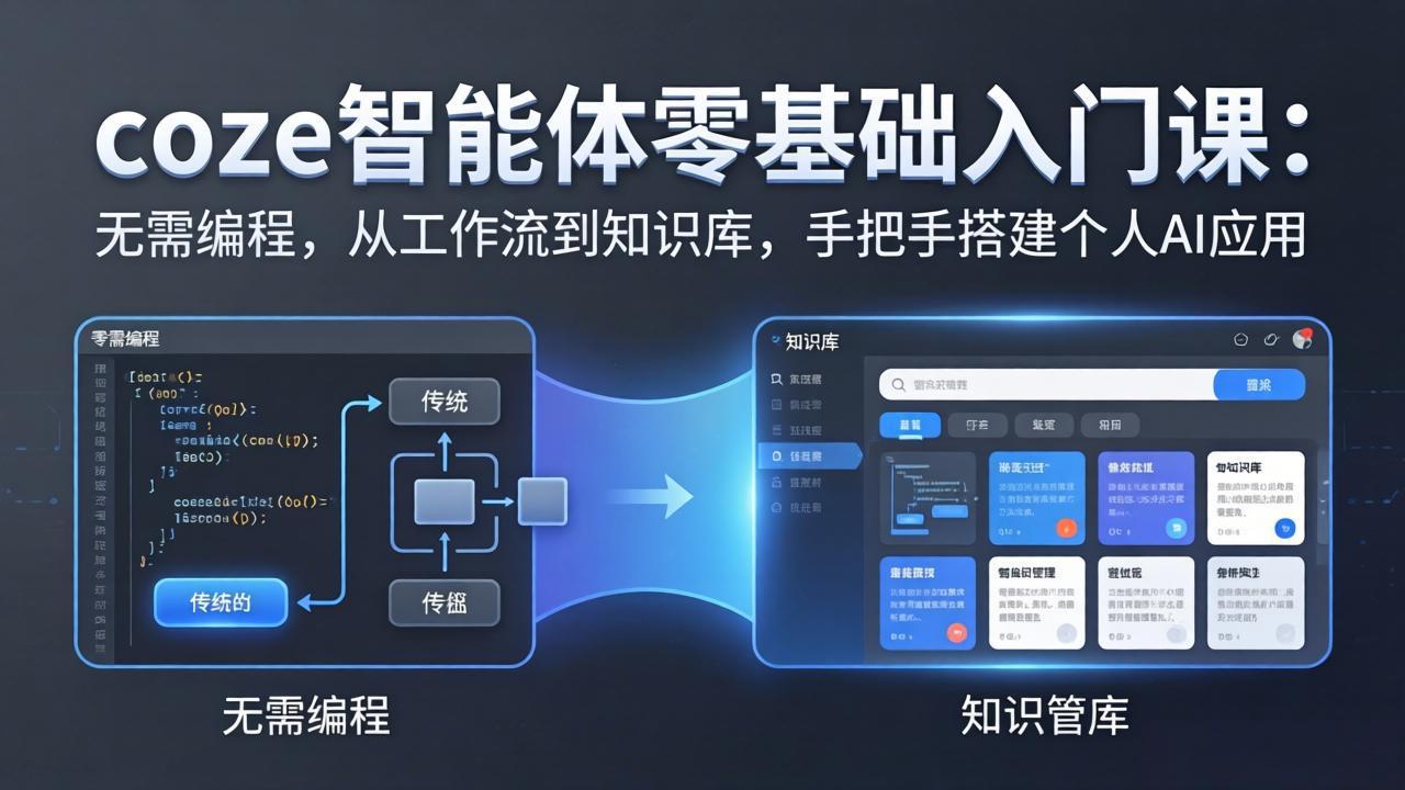 coze智能体零基础入门课：无需编程，从工作流到知识库，手把手搭建个人AI应用-天云资源网