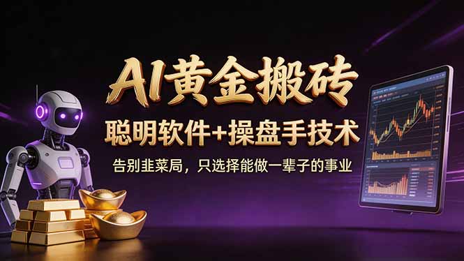 A1黄金搬砖 聪明软件+操盘手技术 告别韭菜局，小白也可以轻松上手日赚50-100U-天云资源网