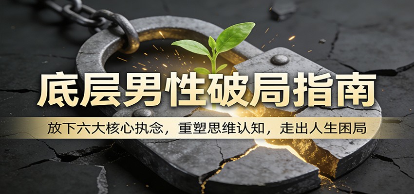 底层男性破局指南：放下六大核心执念，重塑思维认知，走出人生困局-天云资源网