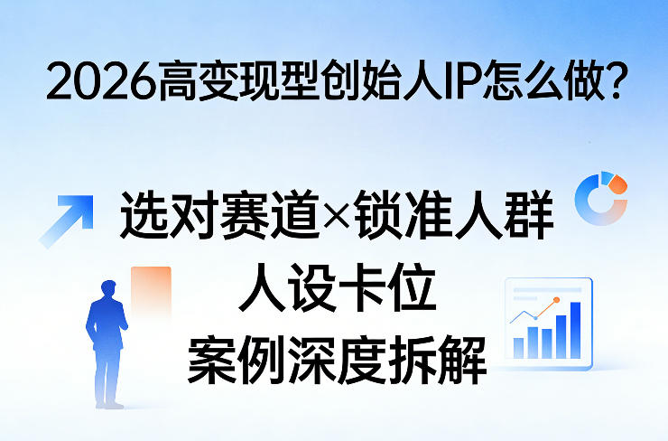 2026高变现型创始人IP怎么做？选对赛道×锁准人群×人设卡位×案例深度拆解-天云资源网