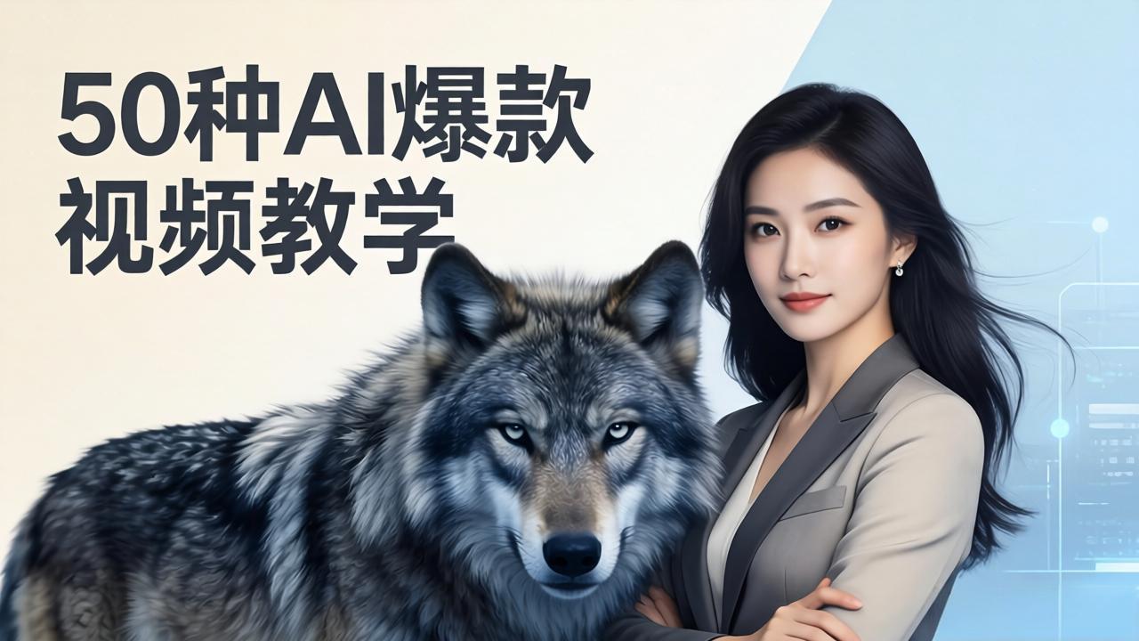 50种AI爆款视频教学：影视级古诗词+治愈萌宠+山海经蛟龙，高阶宝典商业落地-天云资源网